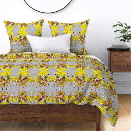 CHILDREN PRINT DUVET COVER-WHITE