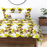 CHILDREN PRINT DUVET COVER-WHITE