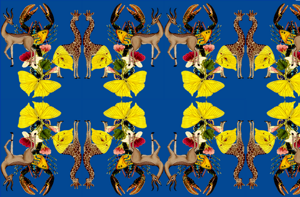 CERCLE D'ANIMAUX-BLEU