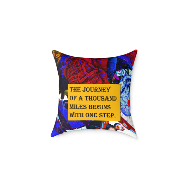 Quote PAINTED MEDIUM CUSHION - WHITE