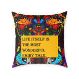 Quote PAINTED MEDIUM CUSHION - WHITE