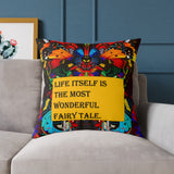 Quote PAINTED MEDIUM CUSHION - WHITE