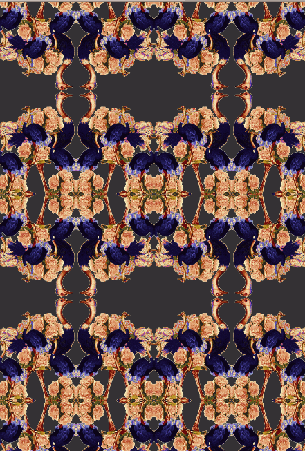 OSTRICH PEONY WALLPAPER-NOIR