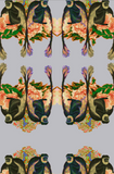 MAKAKU PEONIES ECO CANVAS FABRIC-GREY