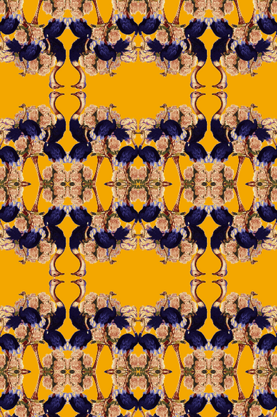 OSTRICH PEONY WALLPAPER-OCHRE
