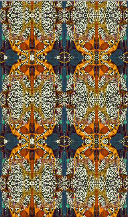 ANIMAL PRINT BAYEUX - B/WHITE