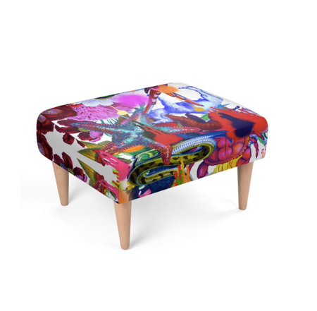 PAINTED FOOTSTOOL