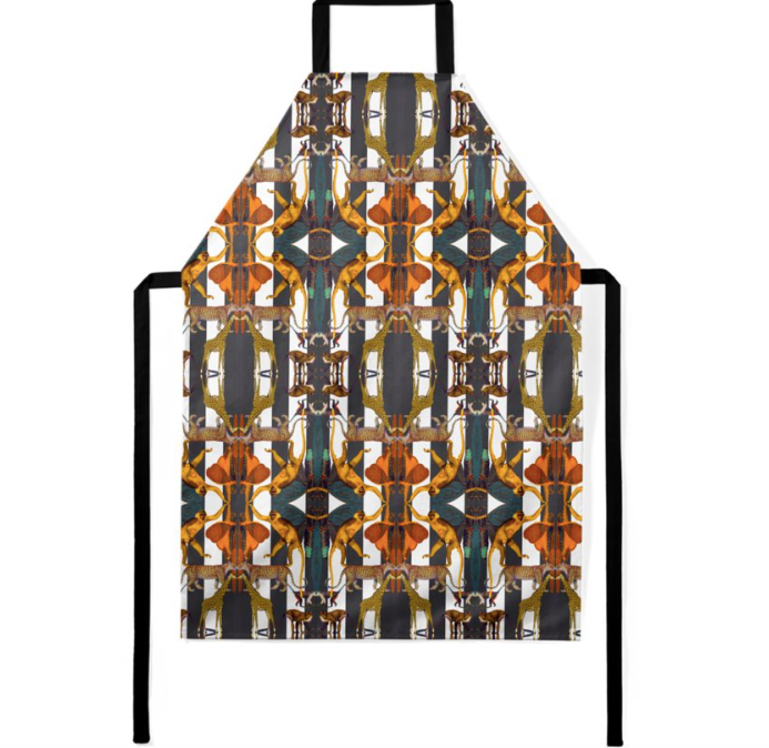 ANIMAL PRINT STRIPES APRON