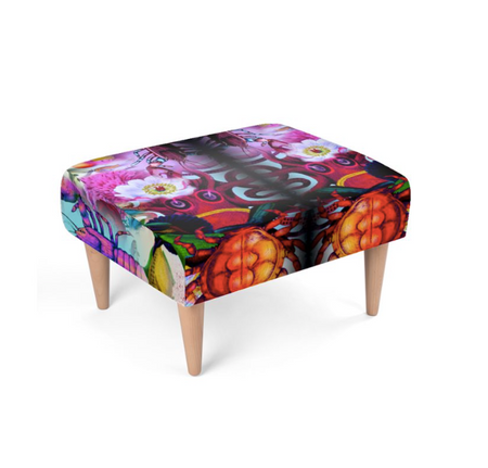 LA VIE PAINT FOOTSTOOL