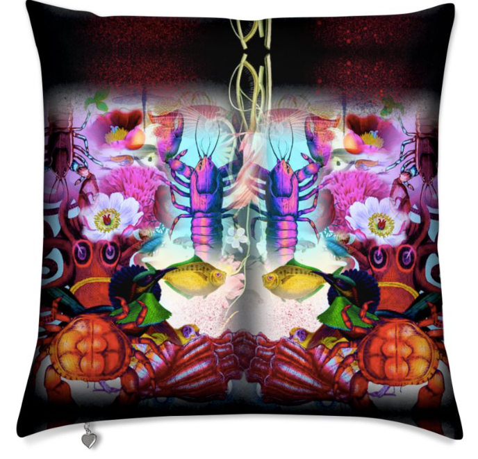 SEA LIFE PAINT LIMITED EDITION CUSHION -