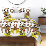 CERCLE DE ANIMAUX CHILDREN PRINT DUVET COVER-WHITE