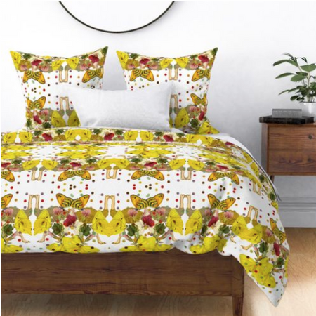 CHILDREN PRINT DUVET COVER-WHITE