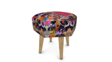 OSTRICH PAINT FOOTSTOOL