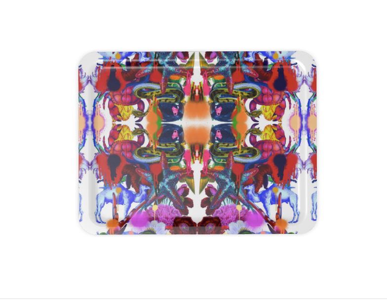 KINSHASA PAINT SERVING TRAY