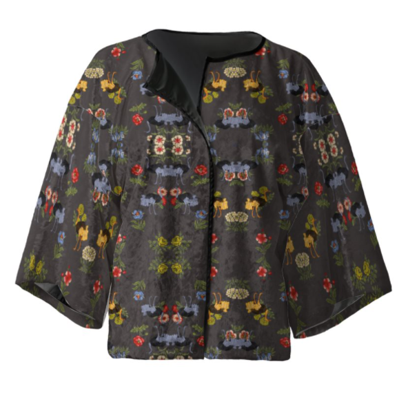 OSTRICH VELVET KIMONO