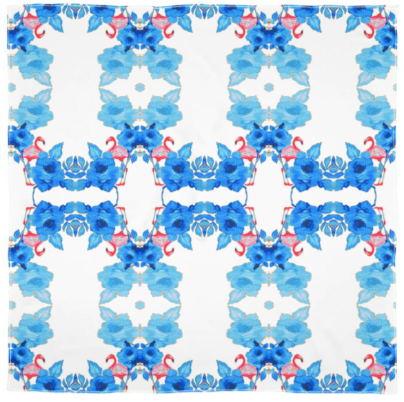 SILK SCARF FLAMINGO