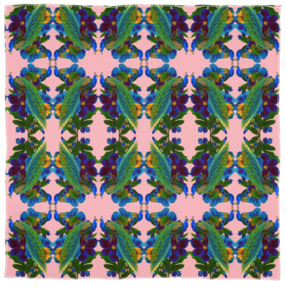 SILK SCARF PINK DAMOUR