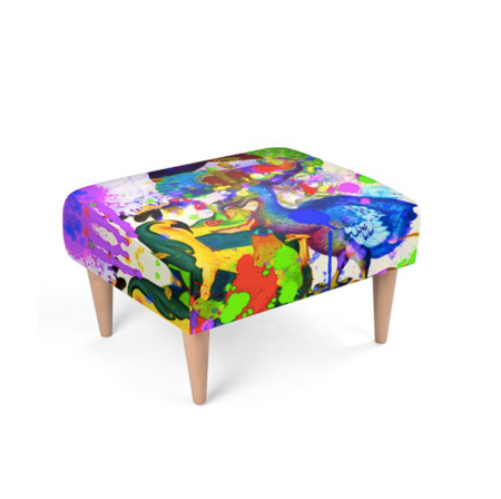 SEA LIFE PAINT FOOTSTOOL-