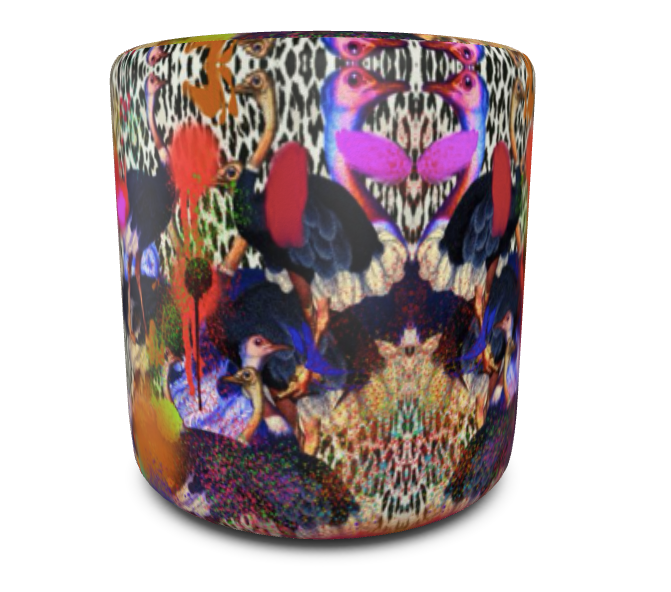 OSTRICH PAINT POUF
