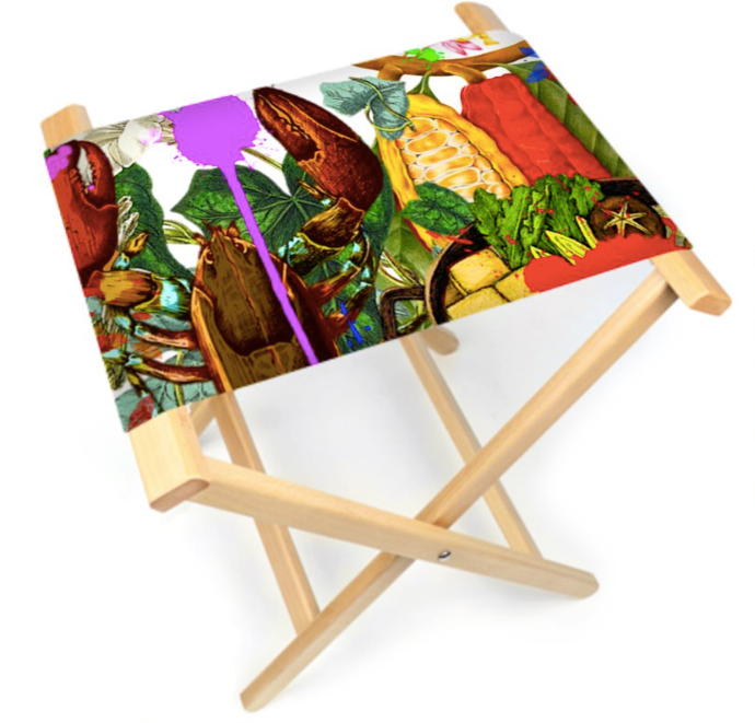 PAINTED FOLDING CHAIR