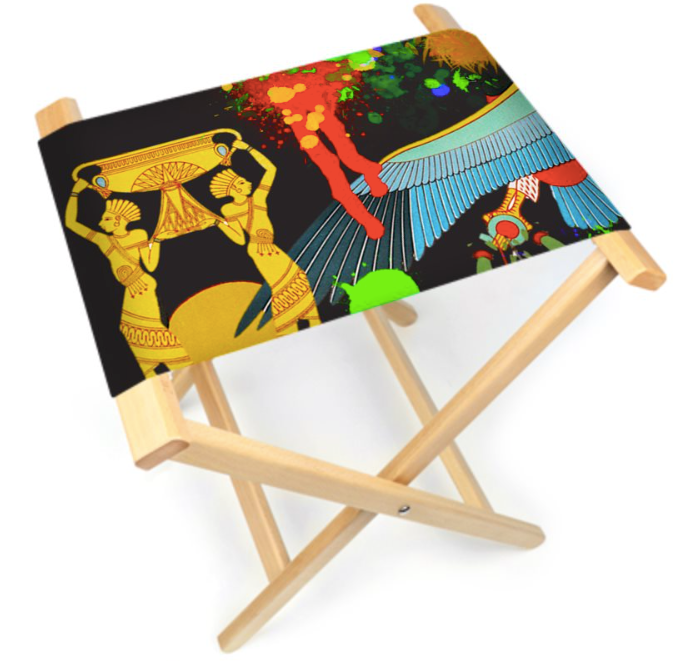 PAINTED FOLDING CHAIR
