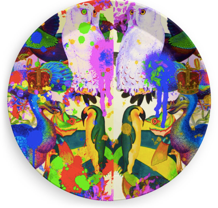 PAINTED PARTY PLATE