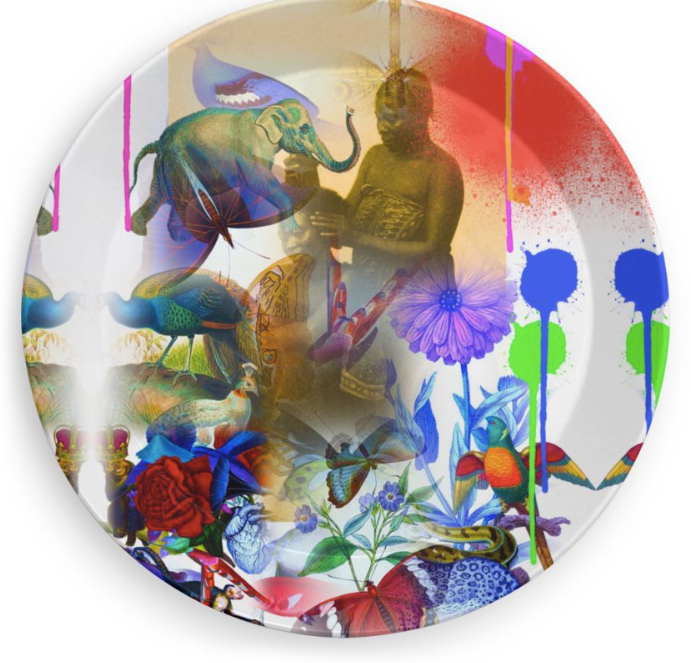 PAINTED PARTY PLATE