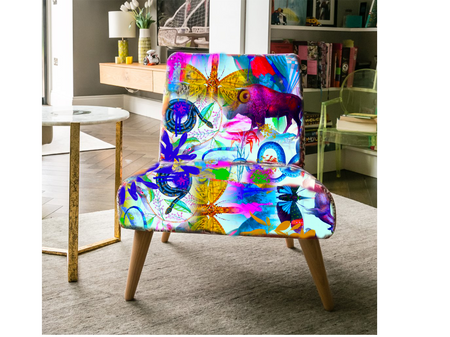 KONG BUTTERFLIES PAINT OCCASIONAL CHAIR