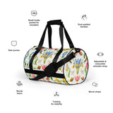 Duffle Printed Bag-White