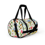 Duffle Printed Bag-White