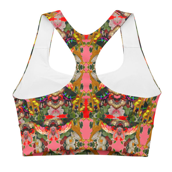 JARDIN DE FLEUR Print Longline Sports Bra