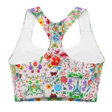 Jardin Print Longline Sports Bra