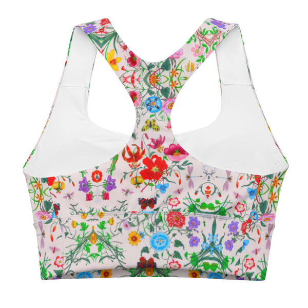 Jardin Print Longline Sports Bra
