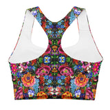 Rosa Print Longline Sports Bra