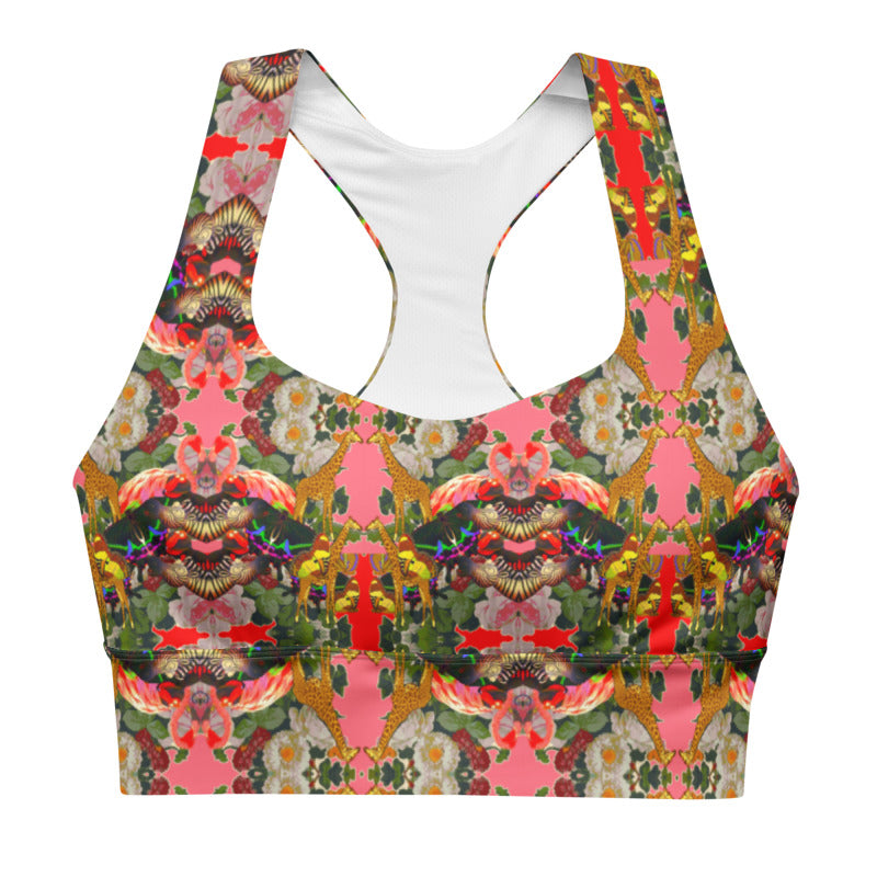 JARDIN DE FLEUR Print Longline Sports Bra