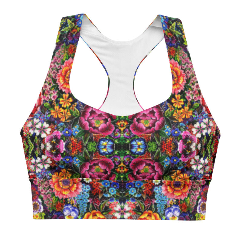 Rosa Print Longline Sports Bra