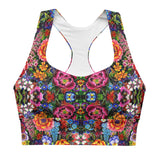 Rosa Print Longline Sports Bra
