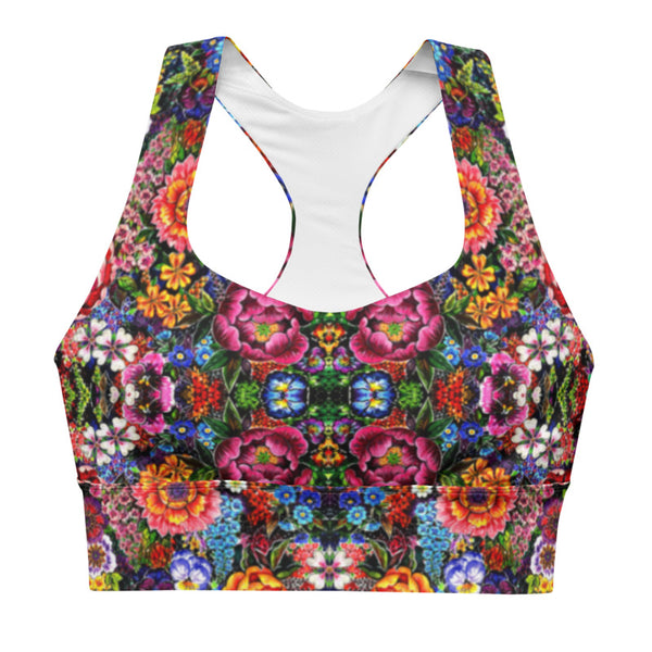 Rosa Print Longline Sports Bra