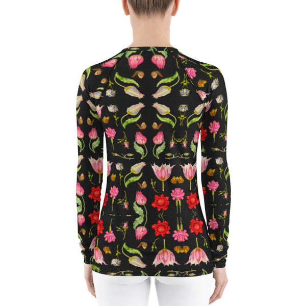 Lizzie print Women's Rash Guard