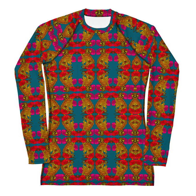 Kinshasa print Women's Rash Guard