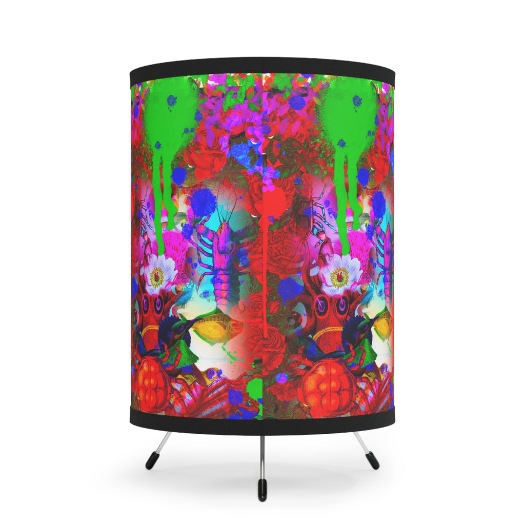 Tripod Lamp with High-Res Printed Shade, US\CA plug