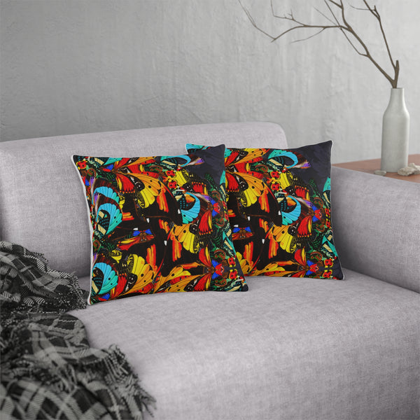 WILD BUTTERFLY MEDIUM CUSHION - NOIR