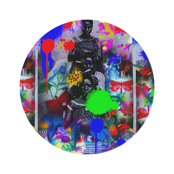 PAINTED ROUND RUG