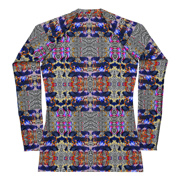 Ostrich zebre print Women's Rash Guard