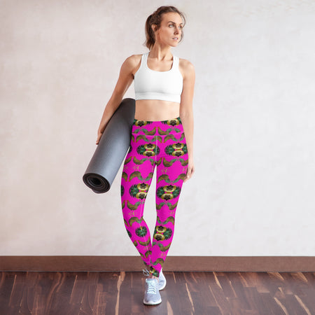 Bees n blues Print Yoga Leggings