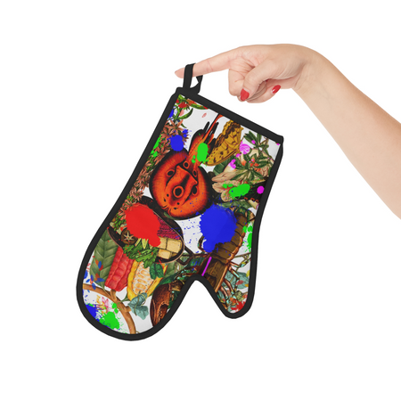 Printed fish design oven glove