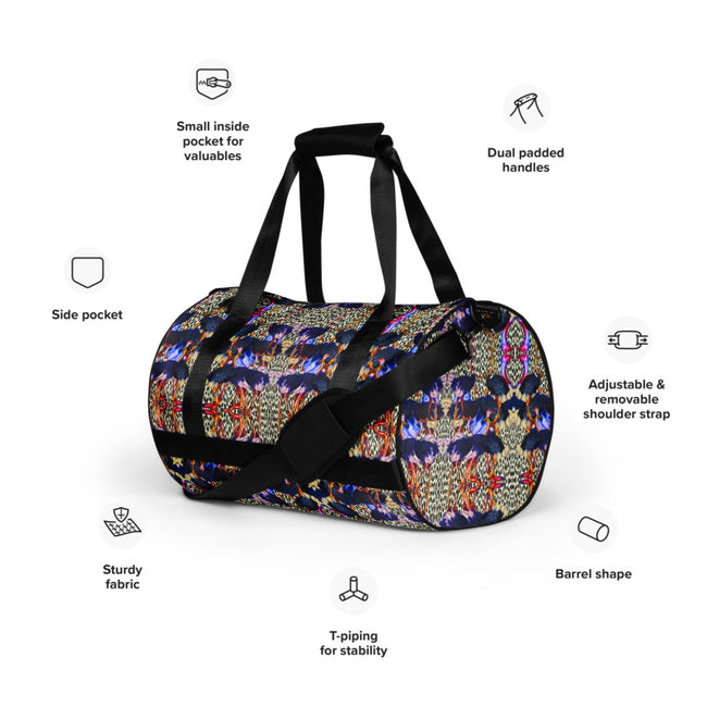 Duffle ostrich Leo Printed Bag
