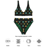 Printed Recycled High-Waisted Bikini