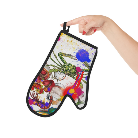 Printed fish design oven glove