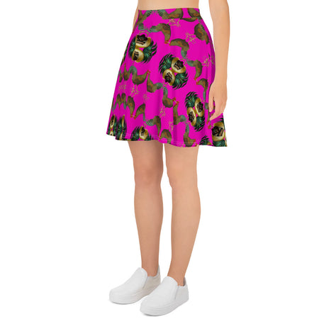 Bees n blues skater skirt